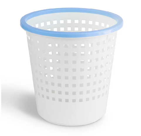 得力 9554 双色圆形塑料纸篓（280605005）